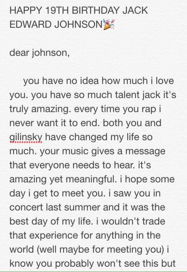 Happy birthday jack edward johnson ilysm   