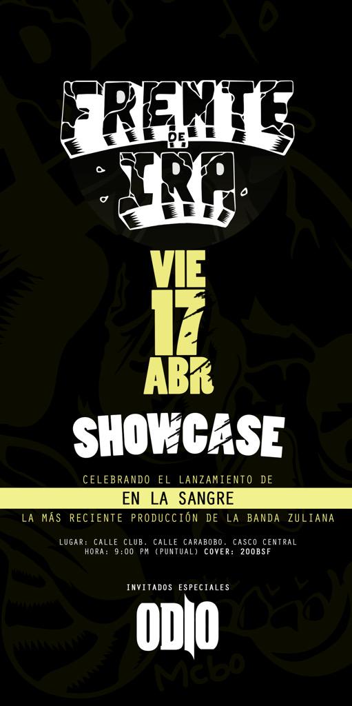 VIERNES 17 ABRIL SHOWCASE EN LA SANGRE <a href="/CalleClub/">Calle Club</a> JUNTO A <a href="/odiohxc/">ODIO</a> #Maracaibo #HardCore