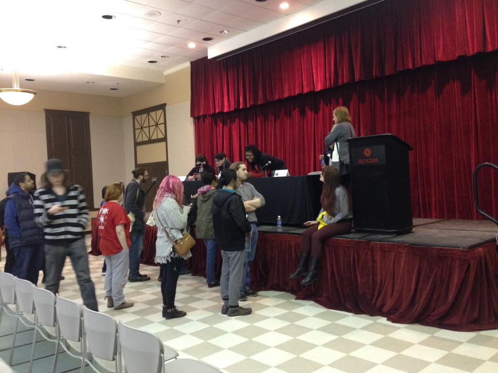 RUGeekWeek's tweet image. The dialogue is still happening after the Nerd Girl Panel. #RUGeekWeek15 #embracethegeek