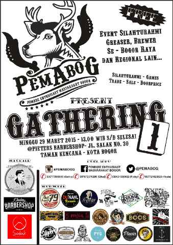 Gathering ke1 PEMABOG bertempat di <a href="/PietersBarbers/">Pieters Barbershop</a> pukul 13:00 s/d selesai.