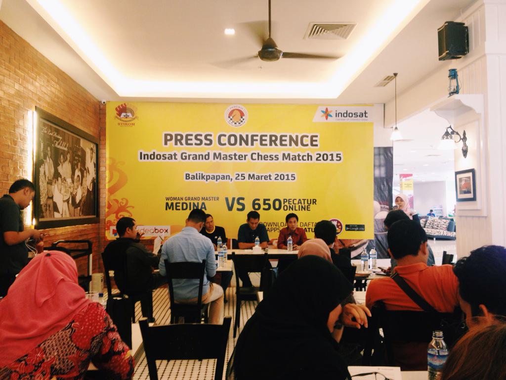 press conference indosat grand master chess match 2015 !! buat sahabat muda yang minat cek @Indosat_BPN ...