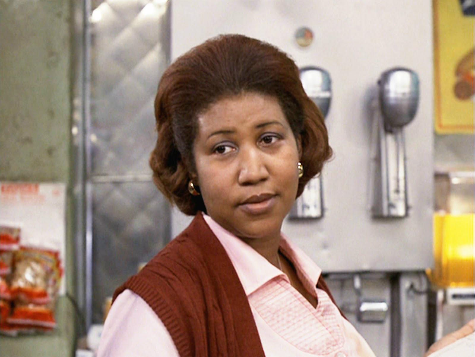 Aretha Franklin in THE BLUES BROTHERS   1980.  Happy birthday Miss Franklin. 