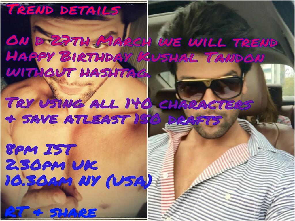  Happy Birthday Kushal Tandon 