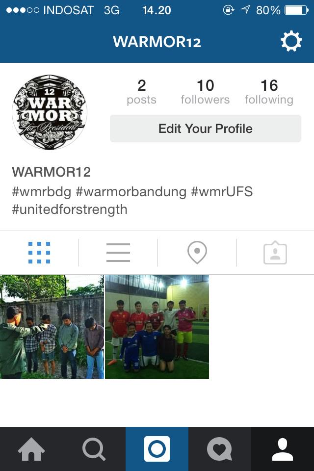 new account ig warmor! tap and follow! #wmrbdg #warmorbandung #wmrUFS #unitedforstrength