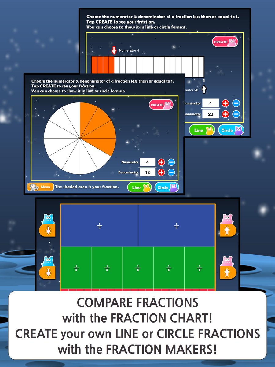 Adrian Illingworth Maths Martians Hd Fractions App 10 Fun Fractions Games Fraction Chart Makers Http T Co L0j6n8fbod Fractions Http T Co Sjbvdk1ktq