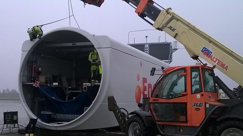 S_Streekstra's tweet image. Vanmiddag Kijkje bij de Bouw windpark Delfzijl Noord 13.00 - 16.30 uur op Pier van Oterdum. Voorbereiding gestart