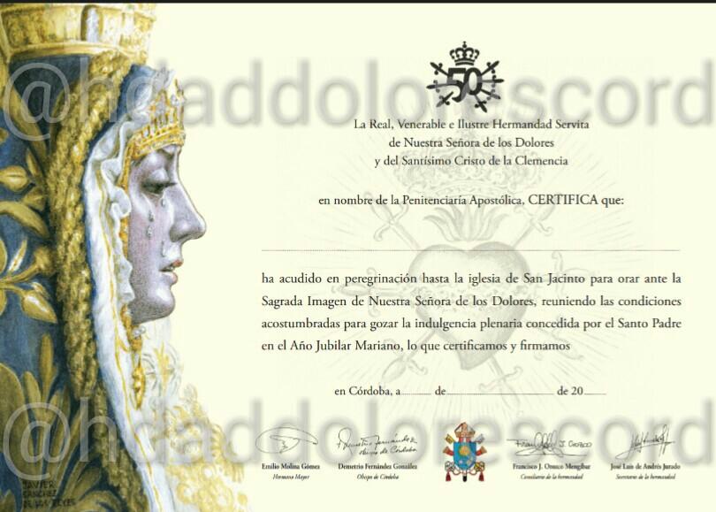 hdaddolorescord's tweet photo. Presentamos credencial realizada para los peregrinos en el año jubilar de Ntra. Sra. De los Dolores #50añoscoronada. http://t.co/SoPbNO8Ux5
