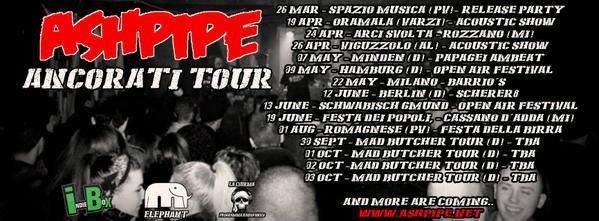 AshpipeOfficial's tweet photo. Ehi Fellas!Here it is the very beginning of Ancorati Tour 2015!!First gig in #Pavia this thursday at @spaziomusicapv! http://t.co/Zdx13y0AHm