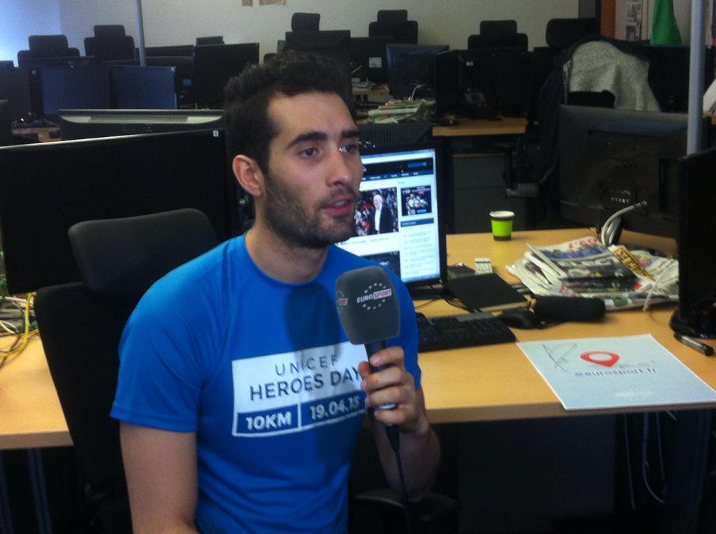 Eurosport_FR's tweet photo. Martin Fourcade livre ses conseils pour le 10km #UNICEFHeroesDay #FourcadeAEurosport http://t.co/Cp4DFGWDIs