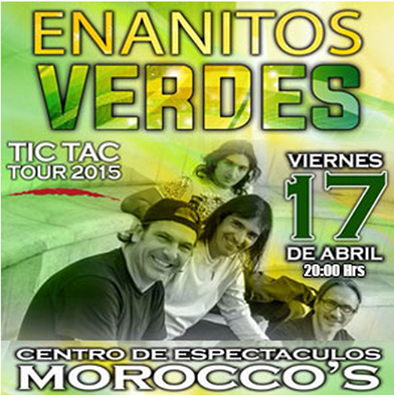 CDECHOFICIAL's tweet photo. ENANITOS VERDES EN CD.JUAREZ 
TIC TAC - TOUR 2015
Viernes 17 de Abril 2015 - 20:00 Hrs 
SALÓN MOROCCO'S http://t.co/SecIOVlz15