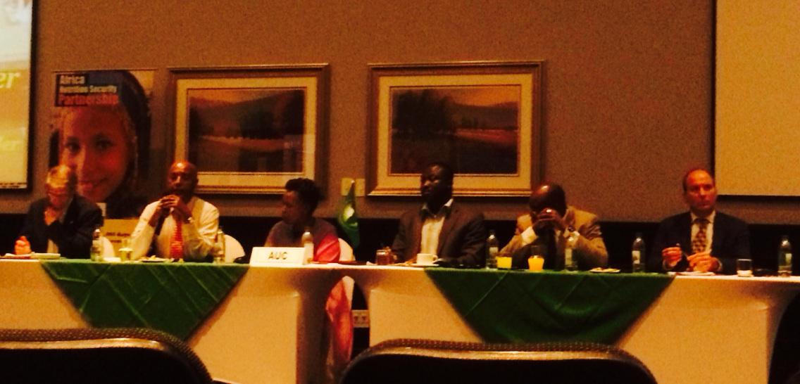 The 7th AUC 2 days ATFFND meeting concluded in SA: from left to right EU, UNICEF, AUC, Kenya MoH, GAIN & HKI speakers