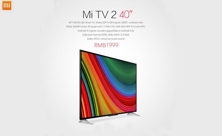 gizmo_zone's tweet image. Xiaomi launches a new 40-inch FHD Mi TV 2 with ultra-slim frame
#Xiaomi #Mi #TV #LCD goo.gl/rxEGJI
