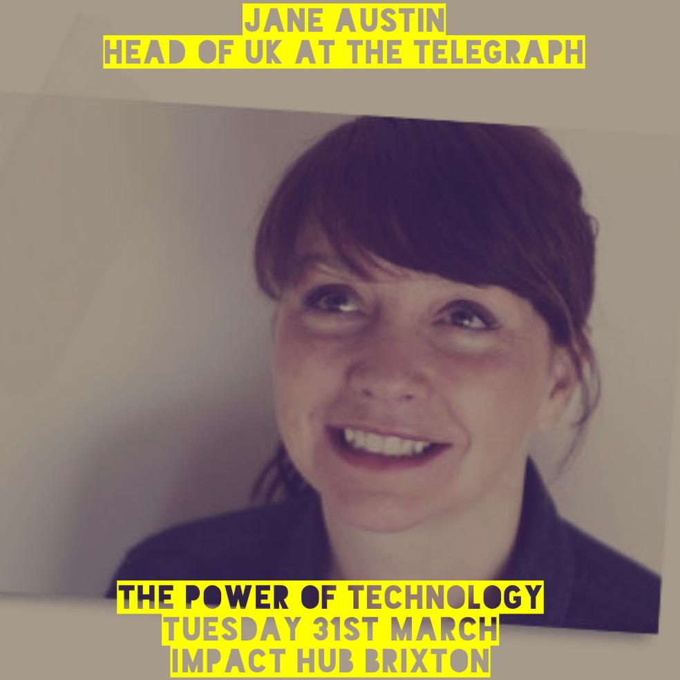 LambethWomen's tweet image. Join Lambeth resident Jane Austin - Head of UX at @Telegraph on Tuesday 31st March poweroftech.eventbrite.co.uk #IYTech