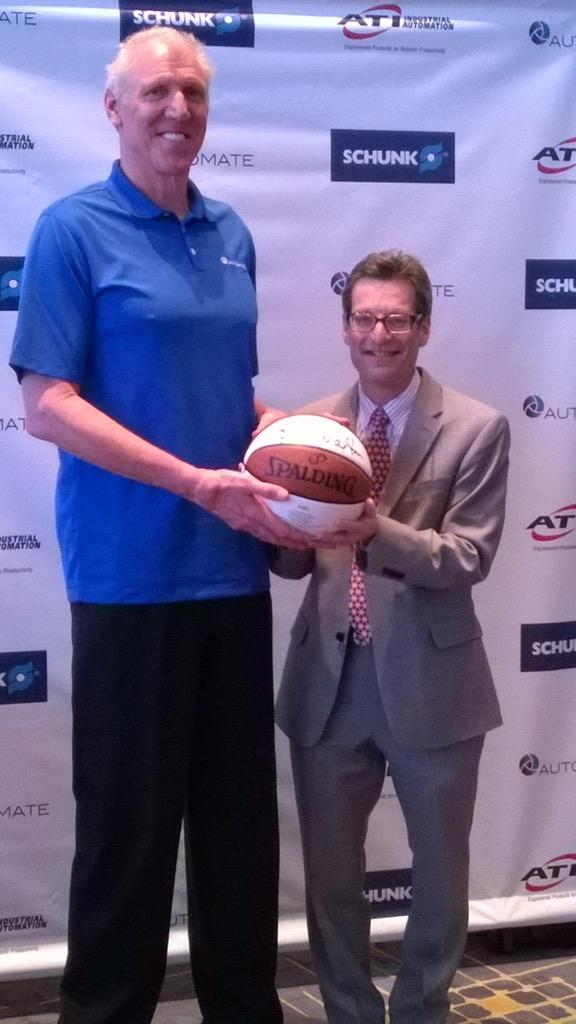 jeffburnstein's tweet image. What a great evening with @BillWalton at #automate2015 automateshow.com