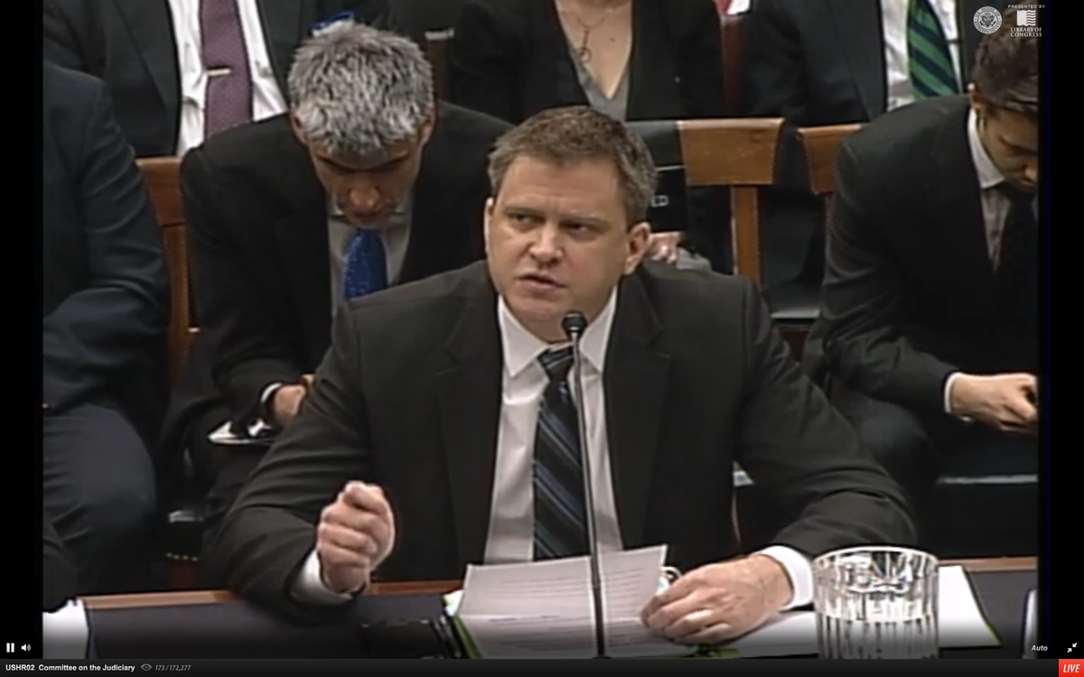 tmsoft's tweet image. TMSOFT&apos;s CEO @toddmoore testifying before Congress to #fixpatents #patentreform #InnovationAct #HR9