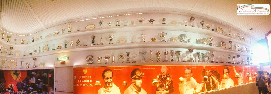 utoArchitecture's tweet image. Lovely @Ferrari @ScuderiaFerrari museum at Maranello. Great history #architectureMW #automotivearchitecture #design