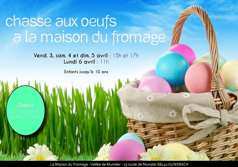 Grande chasses aux œufs durant le WE de #Paques à la Maison du #fromage ! j.mp/chasses-aux-oe… #Alsace