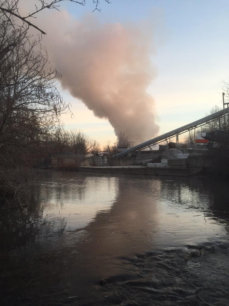 Bethlehem fire fighters battle the smoke.