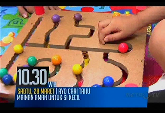 MetroTVToday's tweet photo. Sayang anak, pilih mainan yang aman untuk si kecil. Sabtu ini @MetroTV_ACT jam 10.30 WIB @Metro_TV http://t.co/mFXC96zj71