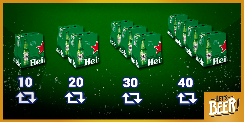 letsbeer_es's tweet photo. Cerveceros, mañana hay #sorteo y ¡vosotros decidís cuántos packs de #Heineken sorteamos! ¡Haced RT! ;) http://t.co/531QEA14el