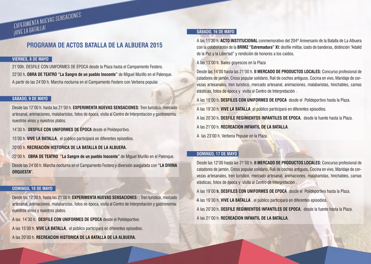 PROGRAMA DE ACTOS BATALLA DE LA ALBUERA 2015