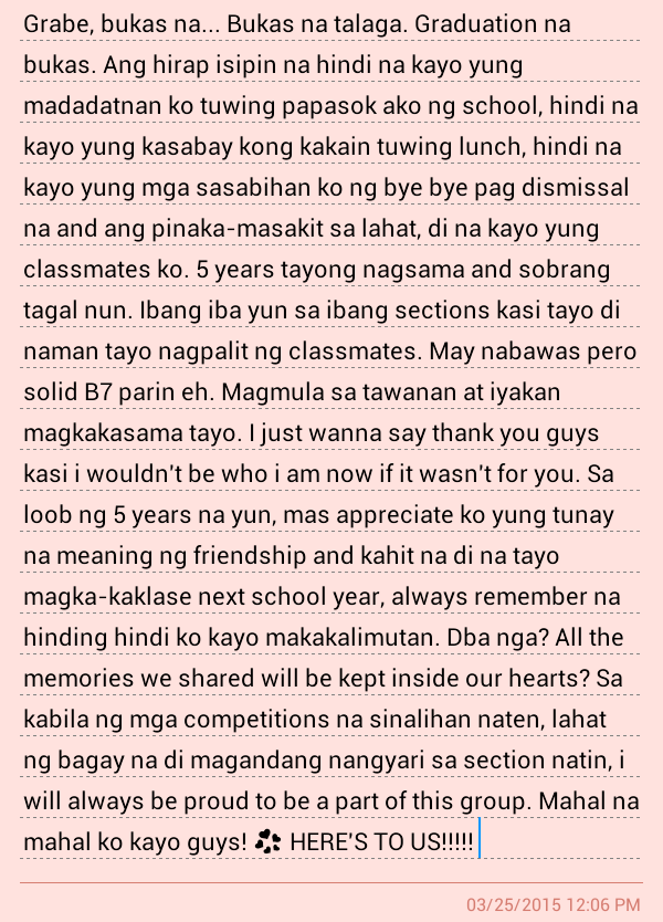 batchseven's tweet photo. from your fluffiest classmate ever!!!! Mwa 💋💞 http://t.co/Zy6NTGIGzl