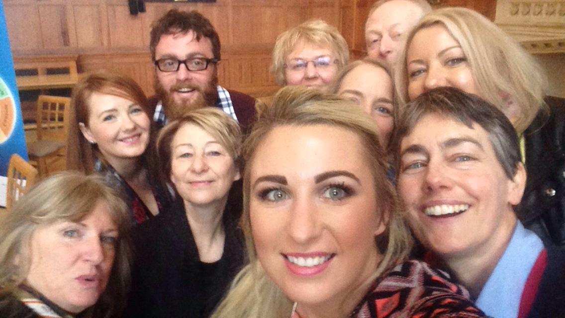 HSC_NI's tweet image. Social Work Selfie this morning with Fionnuala McAndrew and @QueensUBelfast Social Work students #WSWD2015