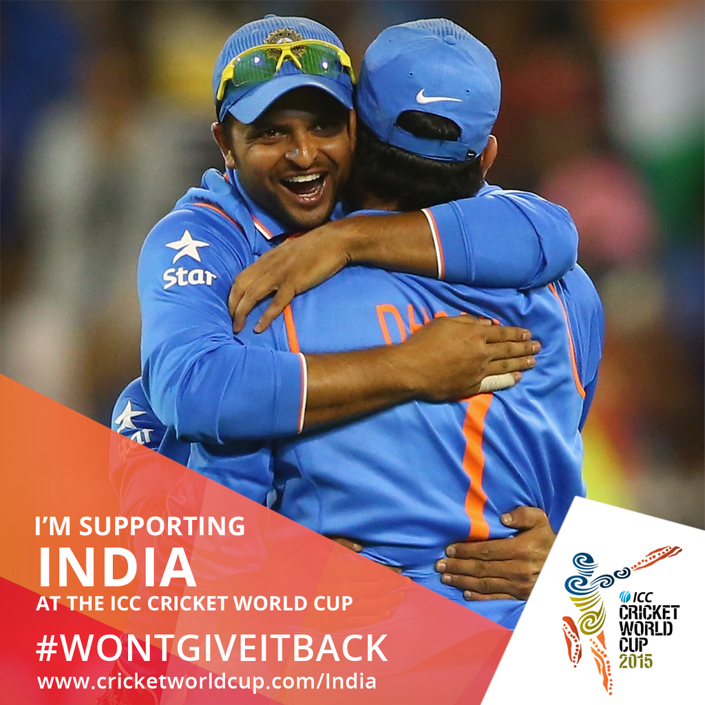 cricketworldcup's tweet photo. Get behind your team and RT to help #IND reach the #cwc15 FINAL! 

#INDvAUS http://t.co/6cN0oyjRBf