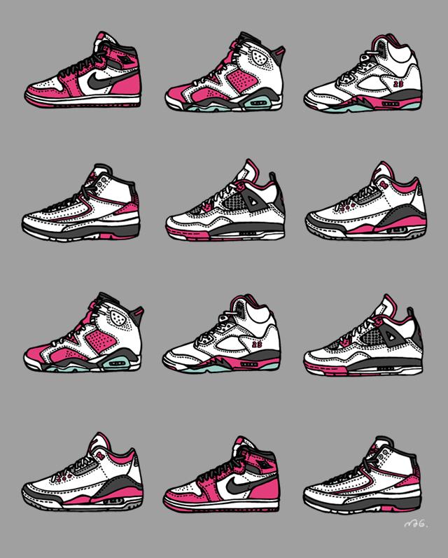 北極まぐ No Twitter スニーカー描きました エアジョーダン１ ６ 待ち受けサイズも作りました Airjordan Http T Co If9ivleydg