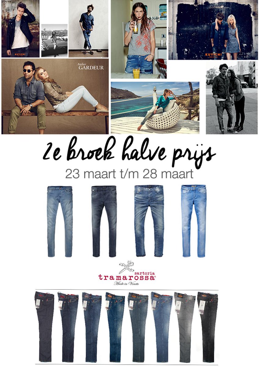 Deze week 2e broek HALVE PRIJS !! Op alle afdelingen!