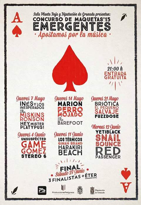RedPassengerGR's tweet photo. Semifinalistas de #Emergentes @salaplantabaja el 12 de junio nos vemos las caras!!! http://t.co/ip8Q8EGLZy