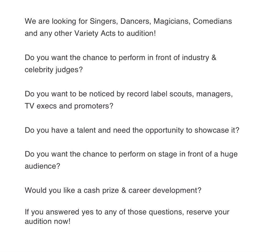 If you know anyone with a talent, tag them! #StageItUK