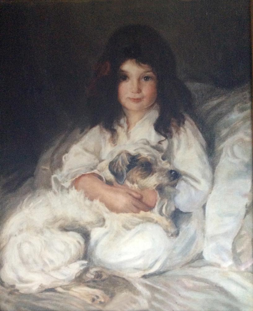 RosannaChit's tweet photo. Latest painting - girl + dog 100 years after great-grandmother + her dog at same age. http://t.co/IeWzcKYjda http://t.co/SifCzfuNgl