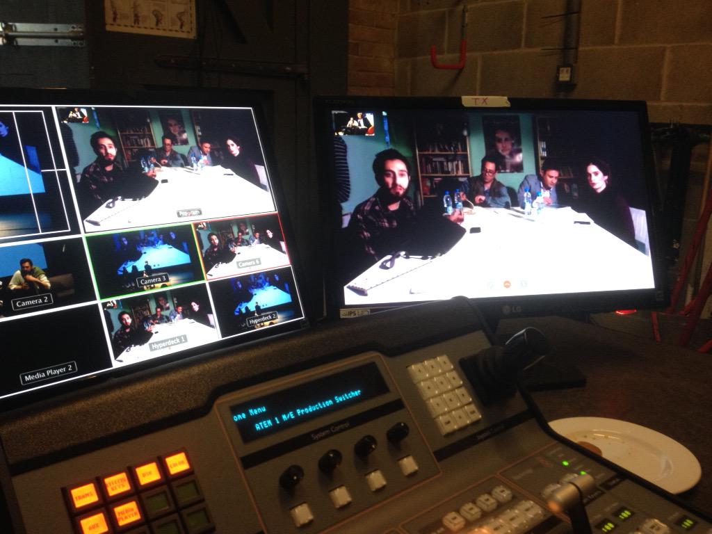 SHPLive's tweet photo. Setting up the FaceTime call to Iran at #JUNCTURES @30Bird Going live at 2.30 http://t.co/gWJigIc71K http://t.co/24Jdo8KnCa