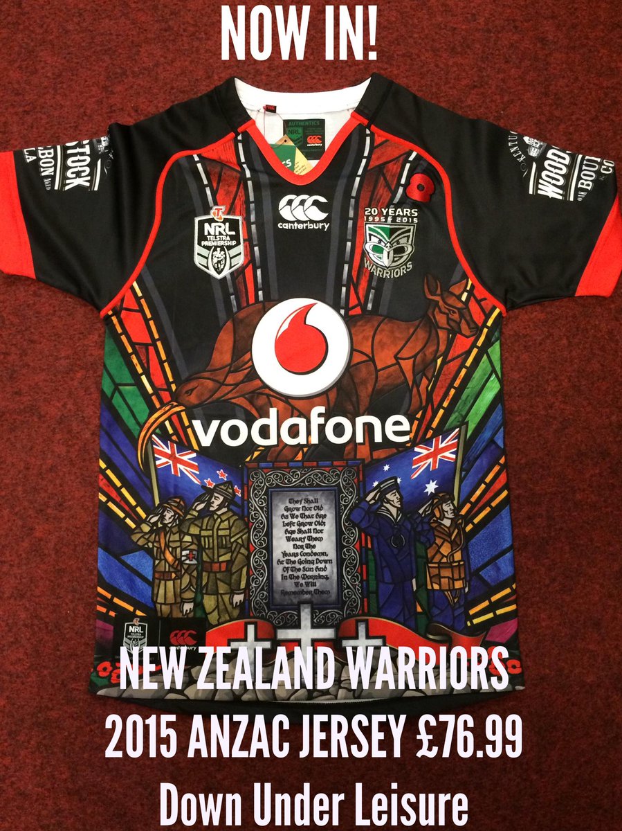 warriors anzac jersey