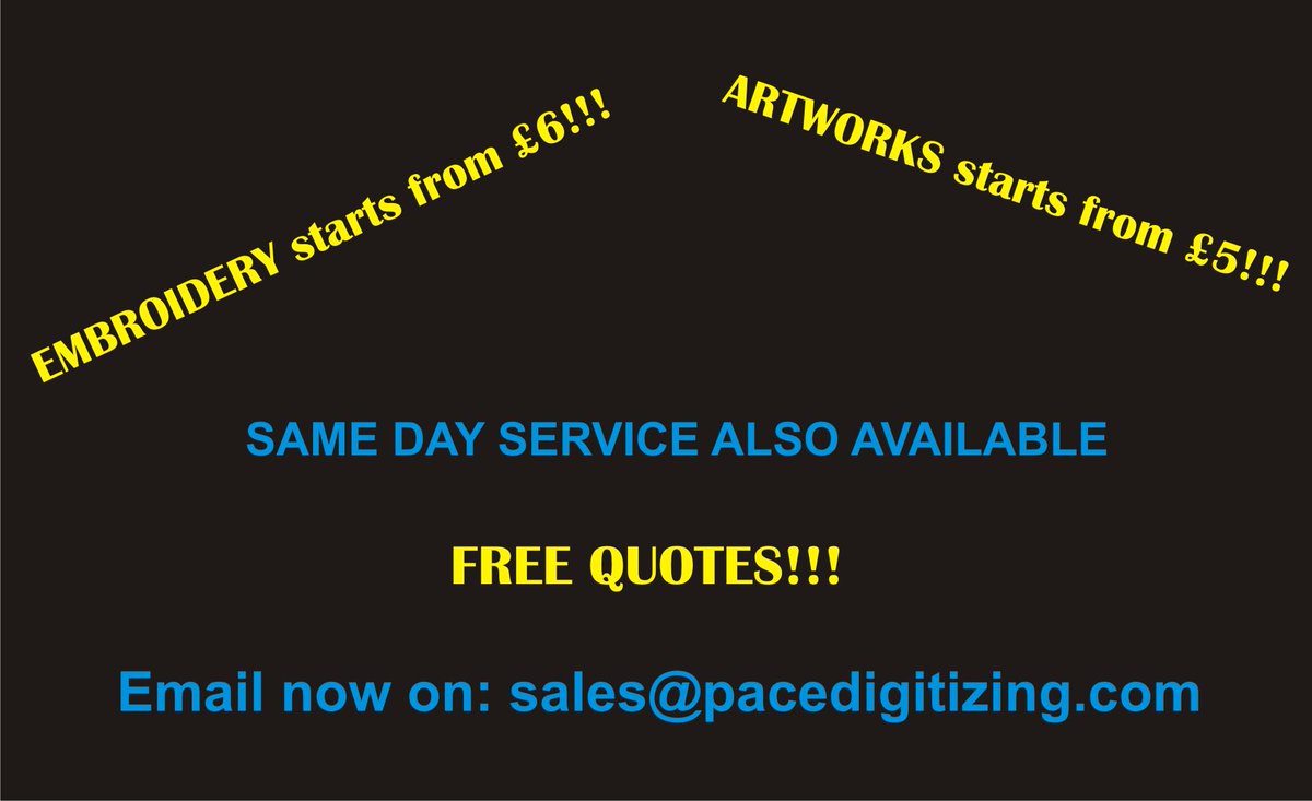 PaceDigitizing's tweet image. We can beat any price in the market.#embroidery #workwear #promotionalwear #customlogo #bespokeembroidery #vector