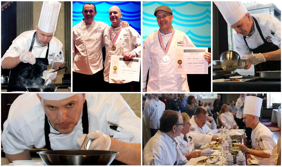 Congrats Vince Gustavson, Chef at Berkeley Dining Hall, for 1st place win and AFC gold medal Friday at NACUFS in PVD!