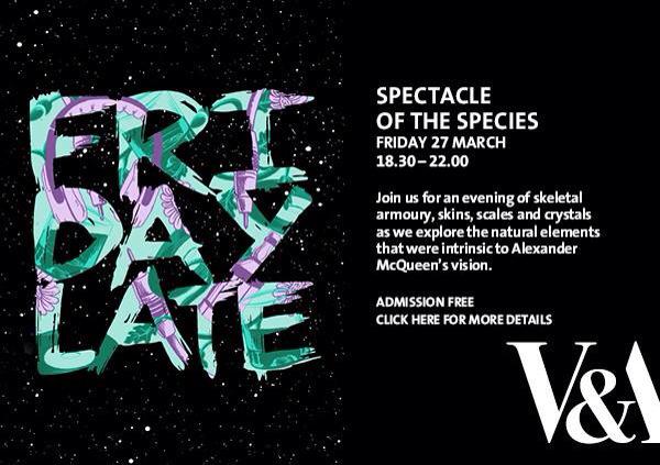 This Friday! DJ set at <a href="/V_and_A/">V&A</a> museum, London. Bring your finery. #McQueen Spectacle of the Species #FridayLate