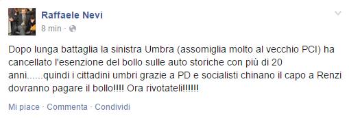 #umbria Cancellata l'esenzione  #bollo #autostoriche <a href="/CorriereUmbria/">Corriere dell'Umbria</a> @GiornaleUmbria <a href="/Nazione_Umbria/">Nazione Umbria</a>