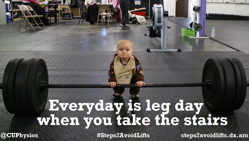 HelenFosterPhys's tweet image. #justsaying #steps2avoidlifts #workoutatwork @exerciseworks @CUPhysios @thecsp @thecspstudents