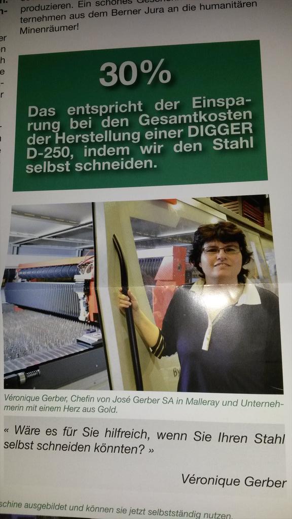 melaniebeutler's tweet photo. Unternehmerin mit Herz aus Gold: stellt Laserschneidmaschine nachts einer Stiftung zur Verfügung. #DiggerFoundation http://t.co/q31G6bwug1