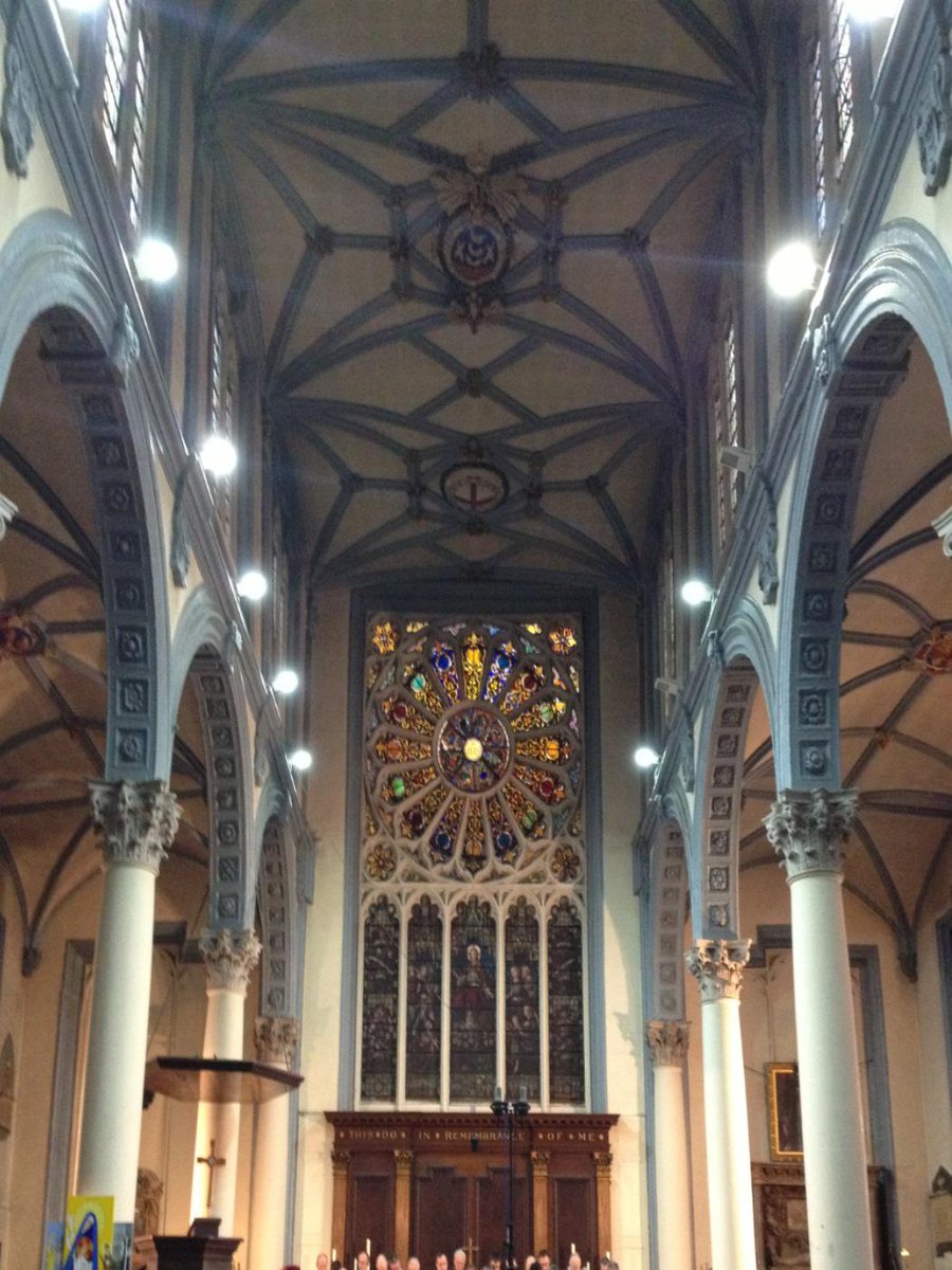 isisensemble's tweet photo. Rehearsing in the gorgeous St Kath's, Creechurch Lane for tonight's concert with @LloydsChoir. Come hear us at 6.30! http://t.co/0KIaHcaczl