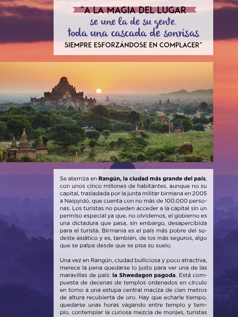 PlanDeChicasMDZ's tweet photo. Vámonos de escapada a #Myanmar, la magia de un país en vías de explotación por @Sara_MonteroM. #Plandechicas3 http://t.co/tc2HFvibSb