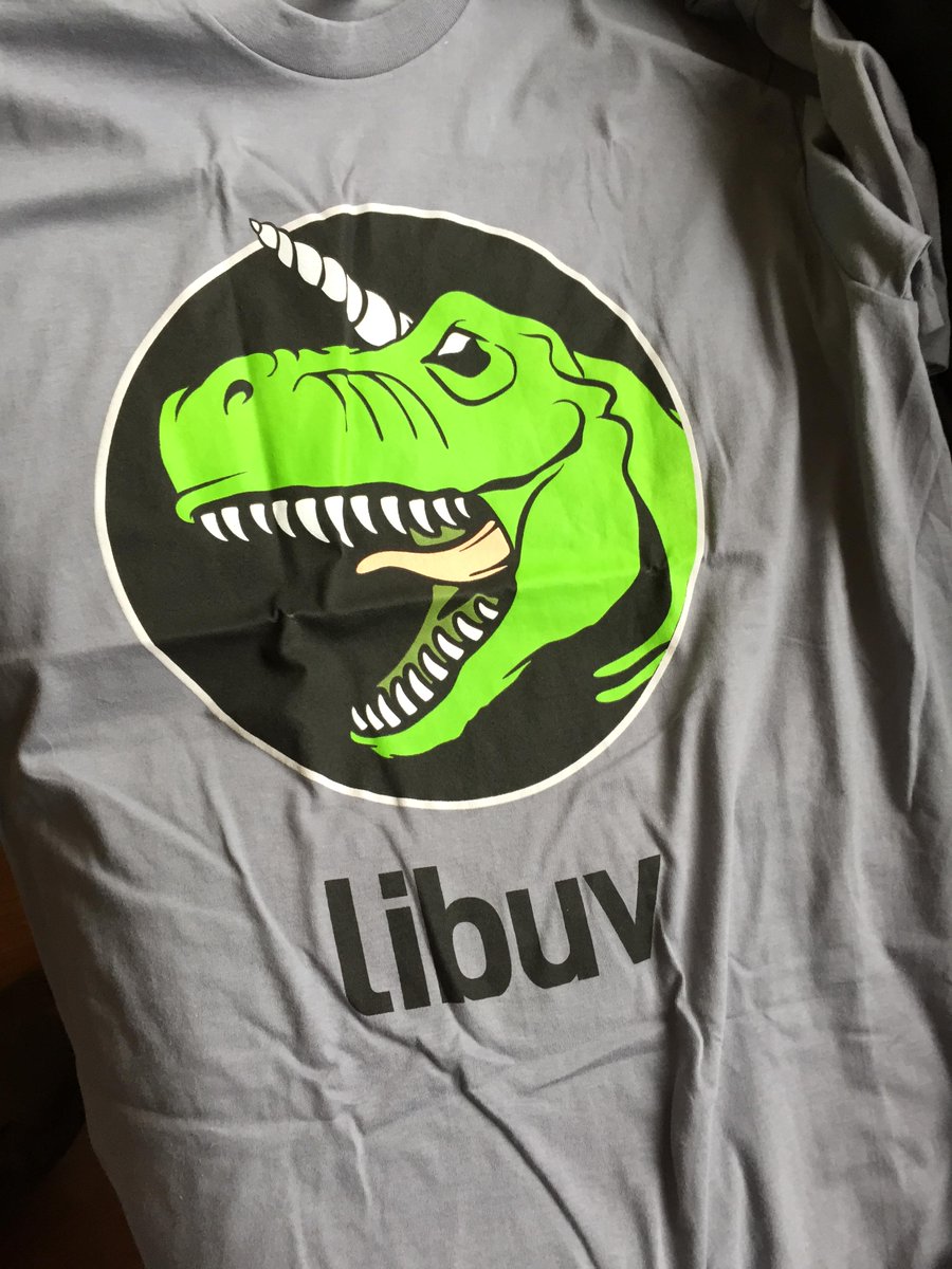 james2doyle's tweet image. Finally got the #libuv shirt from @teespring. It&apos;s T-riffic!