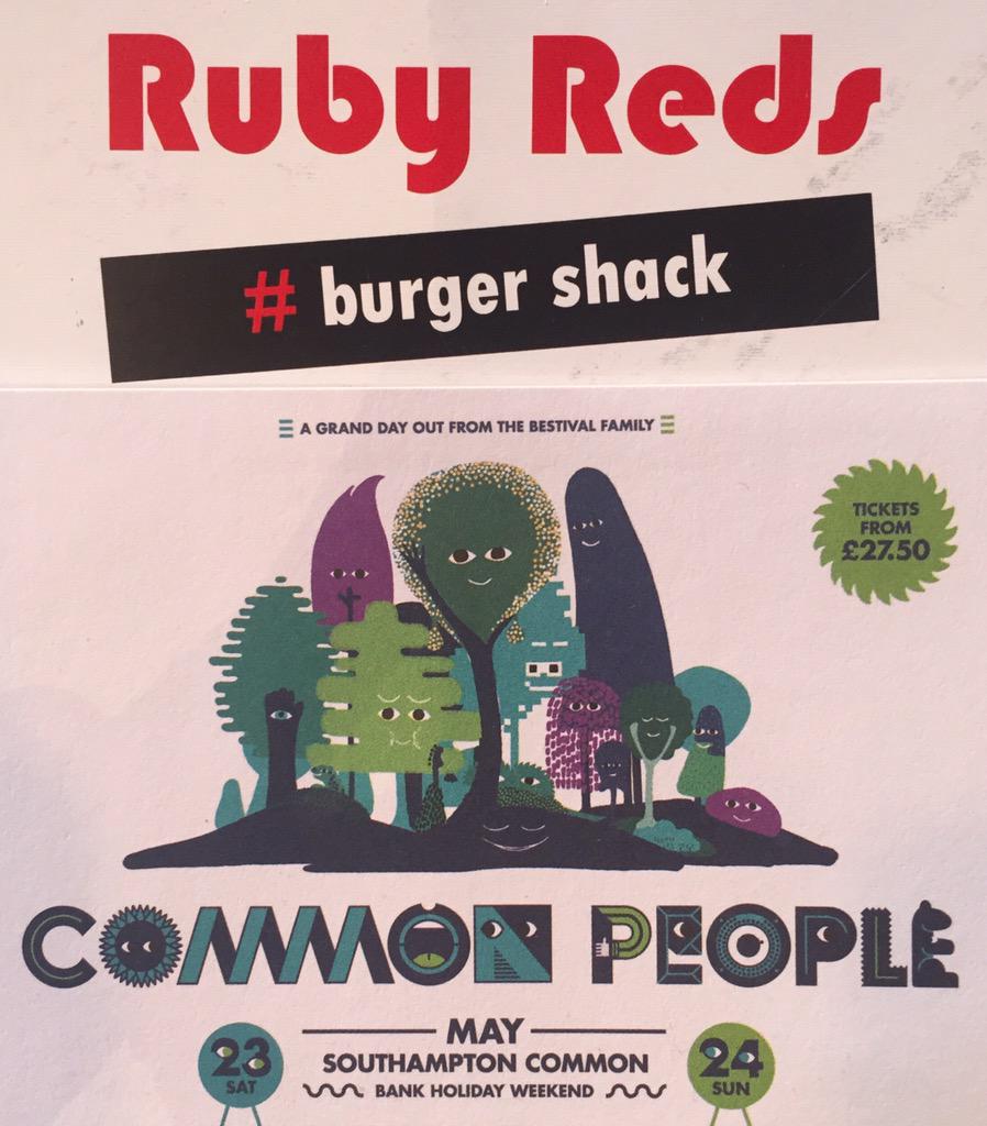 rubyredsburger's tweet photo. Exciting news! You can now purchase tickets for Common People in the restaurant! @cpeoplefest @RobdaBank http://t.co/q49O5L4d5n