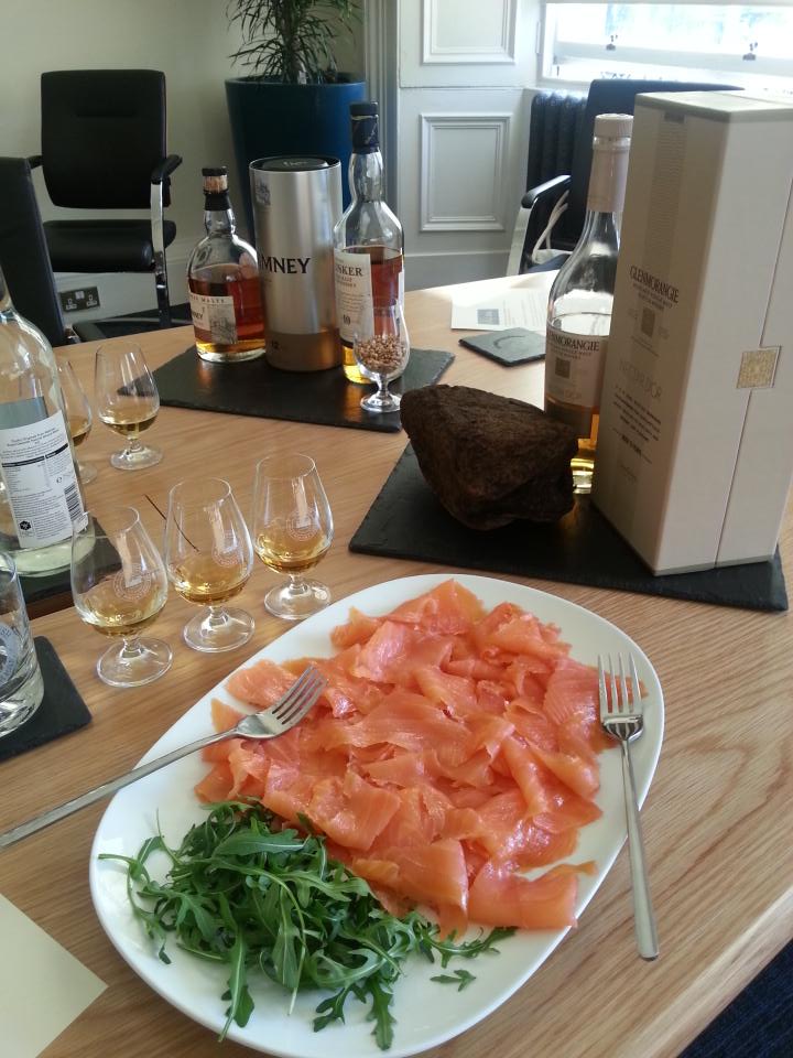 Sweetest of pairings between malt whisky and hebridean salmon. Good way to start the evening!