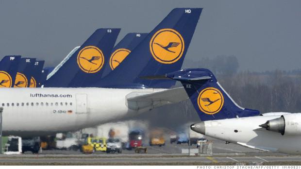 10 safest European airlines
— <a href="/KLM/">KLM</a>
— <a href="/lufthansa/">Lufthansa</a>
— <a href="/taportugal/">Taportugal</a>
cnnmon.ie/1HFPKEl