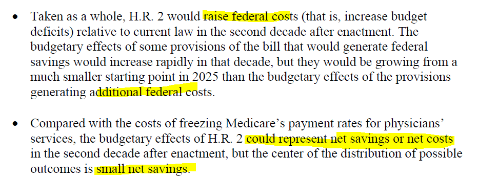MarcGoldwein's tweet image. #SGR/#docfix bill dramatically increases Medicare spending -- barely better than a freeze, if at all #pay4docfix