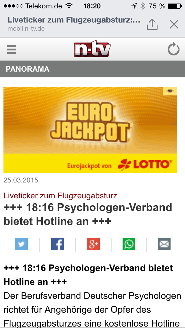 geoObserver_'s tweet photo. #ntv könntet Ihr bitte solche Werbung bei Katastrophen wegschalten? #peinlich #fail #ntvfail @ntvde #4u9525 http://t.co/rOr7tvj1MI