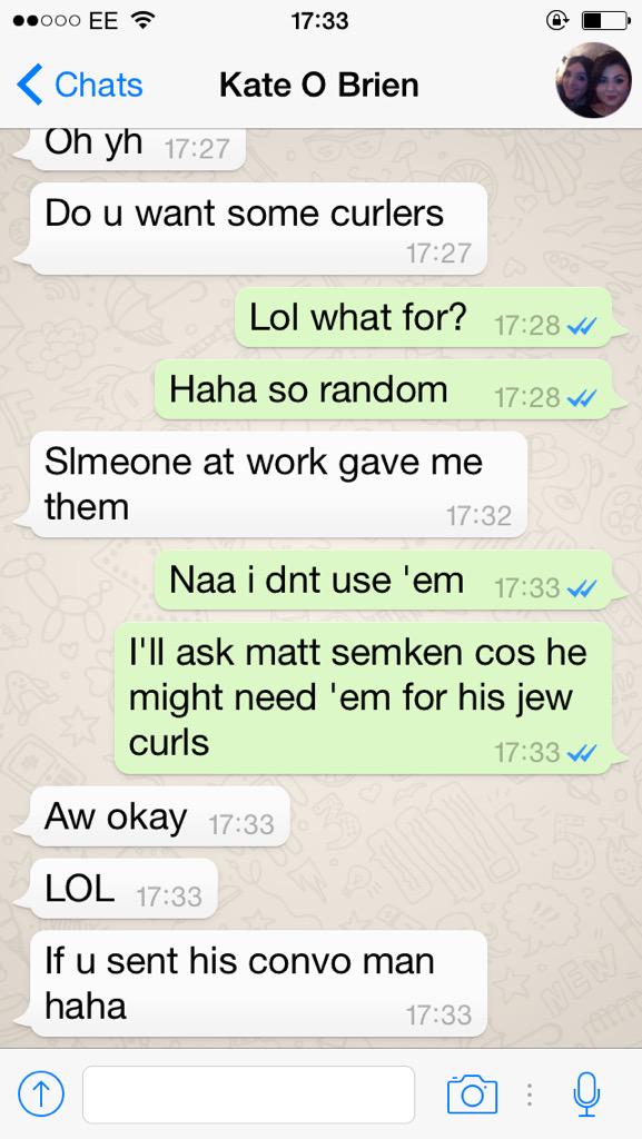 fionastellon's tweet photo. Matt you famous geeza, you even get bought up in our convos @mattsemken http://t.co/FH9kWmHvDX
